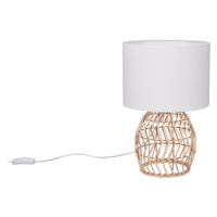 Stolová lampa v bielo-prírodnej farbe (výška 38 cm) Rike – Trio