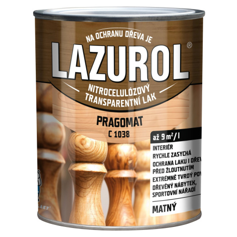 Lazurol Nitrocelulózový lak na drevo Pragomat C1038 matný 750 ml