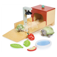 Drevený domček pre korytnačky Tortoise Pet Set Tender Leaf Toys s 2 figúrkami a doplnkami