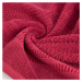 Bavlnený červený uterák ROSITA s ryžovou štruktúrou a žakárovou bordúrou s geometrickým vzorom R
