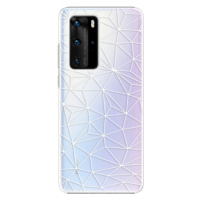 Plastové puzdro iSaprio - Abstract Triangles 03 - white - Huawei P40 Pro