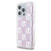 DKNY Liquid Glitter Checkered Pattern Zadný Kryt pre iPhone 15 Pro Pink