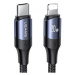 Kábel USAMS U71, USB-C na Lightning 20W PD, 3m, čierny