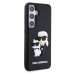 Karl Lagerfeld 3D Rubber Karl and Choupette Zadný Kryt pre Samsung Galaxy S24 Black