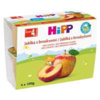 HIPP BIO Jablká s broskyňami 4 x 100 g