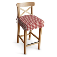 Dekoria Poťah na barovú stoličku Ingolf, červeno-biele káro, návlek na barovú stoličku Ingolf, Q