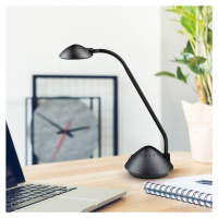 LED stolová lampa MAULarc s ohybným ramenom čierna