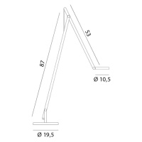 Rotaliana String F1 DTW stojaca lampa biela, Ag