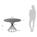 Čierny okrúhly jedálenský stôl so sklenenou doskou ø 120 cm Niut – Kave Home