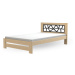 DL Jednolôžková drevená posteľ 120x200 Kosma - borovica