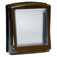 Dvierka PetSafe plastová s transparentným flapom hnedé, výrez 18,5x15,8cm