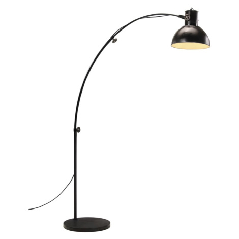 vidaXL Podlahová lampa 25 W čierna 150 cm E27