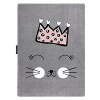 Detský kusový koberec Petit Cat crown grey Rozmery kobercov: 200x290