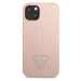 Plastové puzdro Guess na Apple iPhone 13 GUHCP13MPSATLP PU Saffiano Triangle ružové