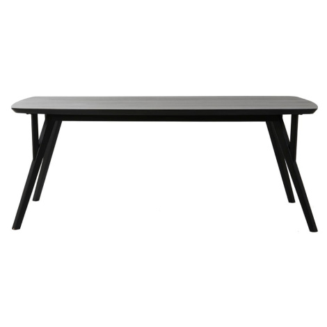 Čierny jedálenský stôl s doskou z akácie 100x220 cm Quenza – Light & Living
