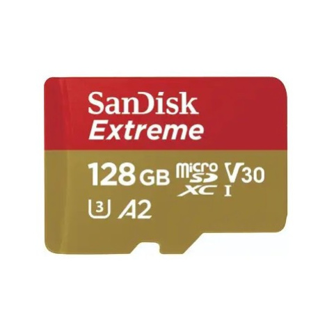 SANDISK EXTREME MICROSDXC 128 GB + SD ADAPTER 190 MB/S & 90 MB/S A2 C10 V30 UHS-I U3