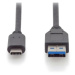 Digitus Pripojovací kábel USB typu C, typ C na AM/M, 1,0 m, všetky funkcie, Gen2, 3A, 10 GB, ver