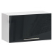 Závěsná kuchyňská skříňka Olivie W 60 cm bílá/černá lesk