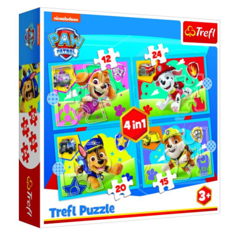 Trefl Puzzle 4v1 - Šteniatka v behu / Viacom PAW Patrol