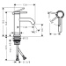 Hansgrohe Tecturis S, páková umývadlová batéria 80 CoolStart EcoSmart+ bez odtokovej súpravy, ch