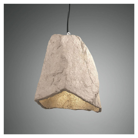 Závesná lampa Rock vo vzhľade kameňa Fabas Luce