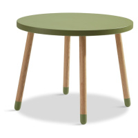 Zelený detský stolík Flexa Dots, ø 60 cm