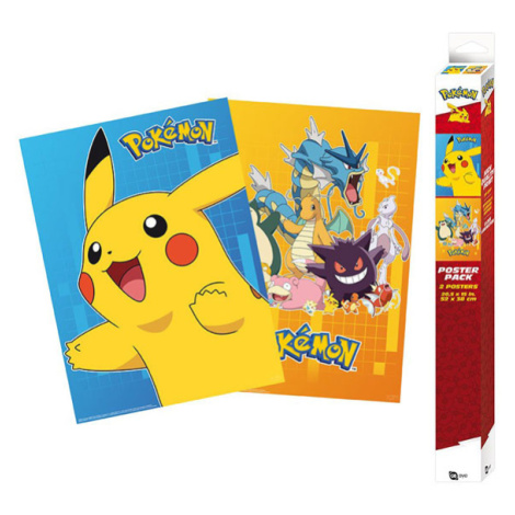 GBeye Pokémon Colourful Characters Posters 2-Pack 52 x 38 cm