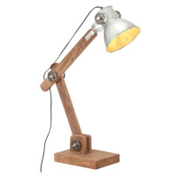 vidaXL Industriálna stropová lampa strieborná okrúhla 58x18x90 cm E27