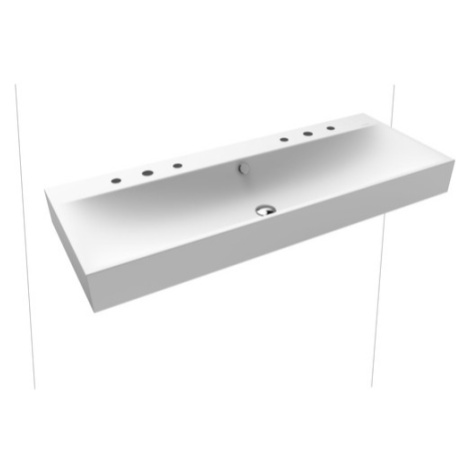 Kaldewei Silenio umývadlo 3046 120x46 cm alpská biela tri otvory pre batériu 904506053001