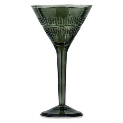 Súprava 4 zelených koktejlových pohárov z recyklovaného skla Nkuku Mila