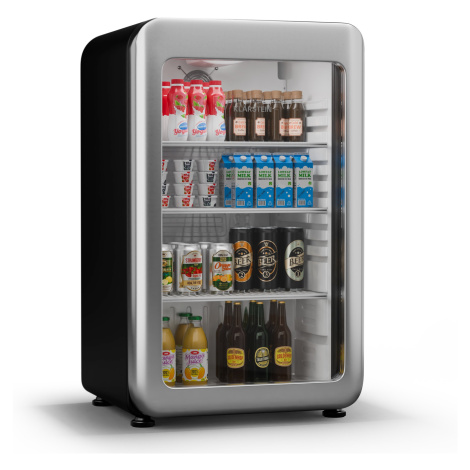 Klarstein Audrey Evo chladnička na nápoje, Retro dizajn, sklenené dvere, 93 L, EEK C