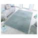 Tyrkysovomodrý vlnený koberec Flair Rugs Zen Garden, 160 x 230 cm