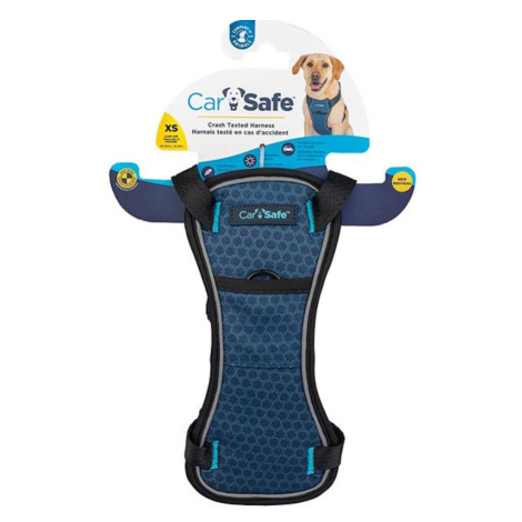CARSAFE Crash Tested Postroj pre psov do auta modrý 1 ks, Veľkosť: XS