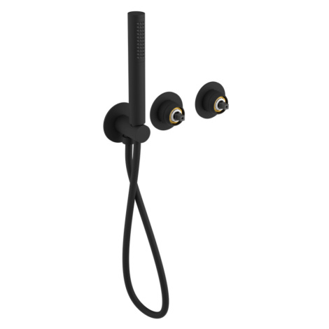 ULTRAMIX tělo podomítkové sprchové/vanové baterie s ruční sprchou, 2 výstupy, černá mat UT045B-1 Sapho