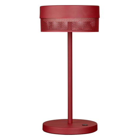 Stolová LED lampa Mesh batéria výška 30 cm červená