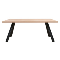 Sconto Jedálenský stôl AMAYA L dub/kov, šírka 180 cm, rovná hrana