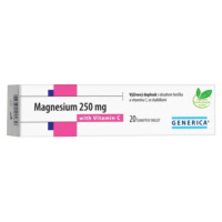 GENERICA Magnesium 250 mg + vitamín C 20 šumivých tabliet