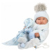 Llorens 84337 New born chlapček realistická bábika bábätko s celovinylovým telom 43 cm
