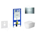 GEBERIT - Duofix Modul na závesné WC s tlačidlom Sigma30, lesklý chróm/chróm mat - Duravit ME by