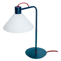 Stolová lampa v petrolejovej farbe so skleneným tienidlom (výška 44 cm) Spot – Hübsch