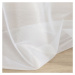 Biela záclona na páske ESEL vyrobená z hladkej lesklej látky 350x140 cm