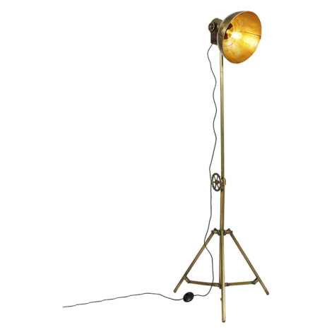 Priemyselná stojaca lampa statív bronzová - Mango QAZQA