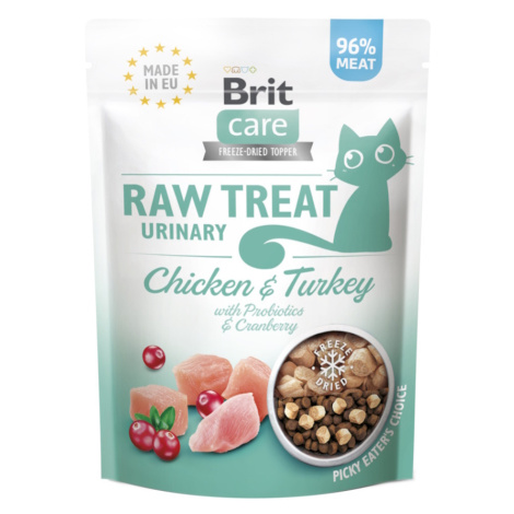 BRIT Raw Treat Cat Urinary Chicken & Turkey maškrty pre mačky 40 g