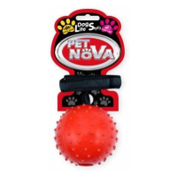 Pet Nova RUB ROPEBALL L RED hračka pre psy tvrdá gumená loptička červená 7cm