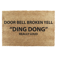 Rohožka z kokosového vlákna 40x60 cm Yell Ding Dong – Artsy Doormats