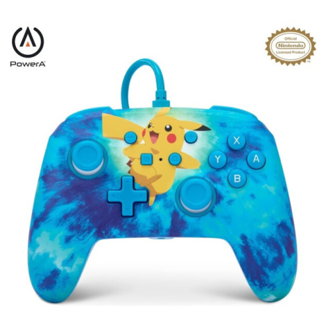 PowerA Enhanced drôtový herný ovládač - Tie Dye Pikachu (Switch)