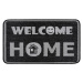 Antracitovosivá rohožka Hanse Home Weave Smiley Welcome, 50 x 80 cm