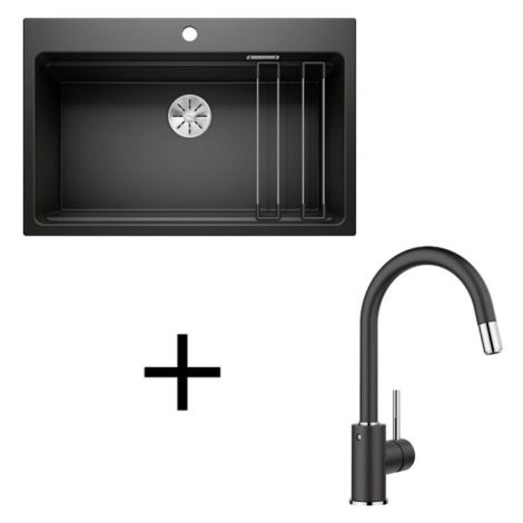 Blanco set Etagon 8 + Mida-S silgranit čierna