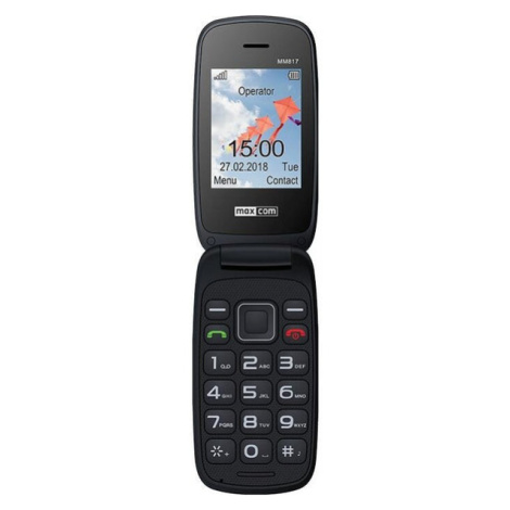 Tlačidlový telefón Maxcom Comfort MM817, červená