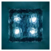 Nexos 55824 solárne osvetlenie - tehla 4 LED biela 9,5 x 9,5 x 4,5 cm